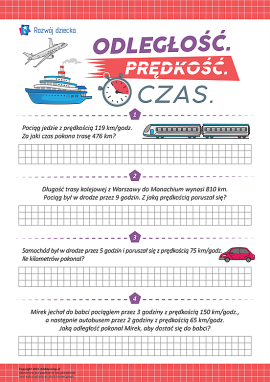 Uczymy się obliczania prędkości, drogi i czasu