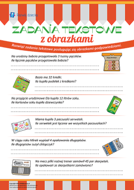 Rozwiązujemy zadania z obrazkami-podpowiedziami