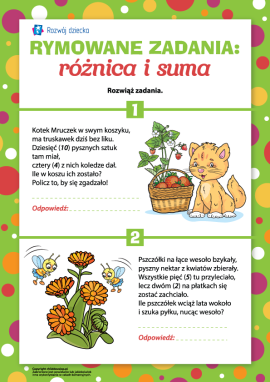 Rozwiązujemy rymowane zadania na znalezienie nieznanego składnika