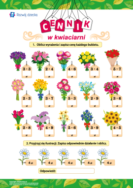 W kwiaciarni – tabliczka mnożenia