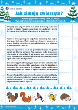 Zwierzęta zimą: czytamy, analizujemy, wyciągamy wnioski