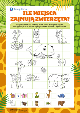 Ile miejsca zajmują zwierzęta? Nauka liczenia