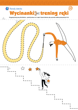 Uczymy się ciąć nożyczkami: wzory do nauki wycinania nr 4