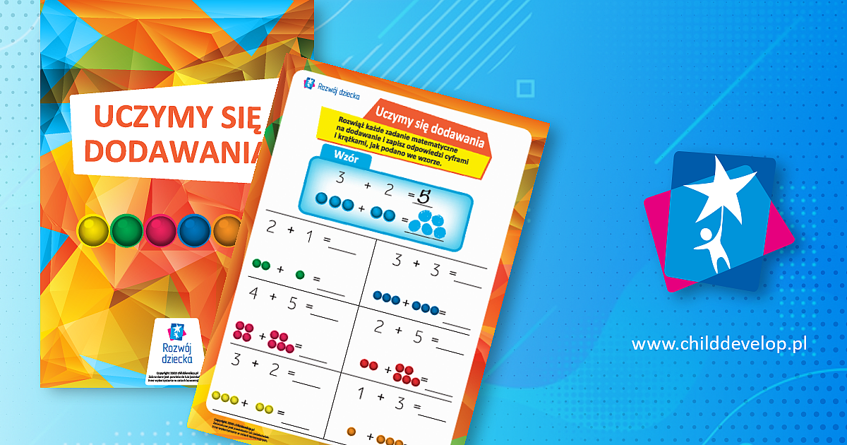 Uczymy się dodawania: zadanie nr 4 – do druku karty pracy Dodawanie w