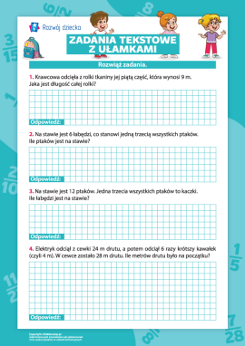 Zadania z ułamkami zwykłymi