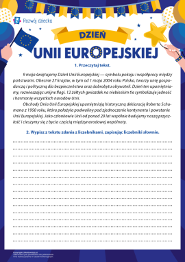 Dzień Unii Europejskiej: trenujemy poprawne pisanie liczebników