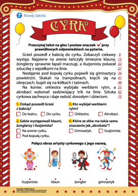 Cyrk: rozwijamy kompetencje czytelnicze