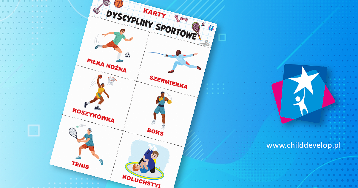 Dyscypliny sportowe – karty Domana – do druku karty pracy Metoda Domana