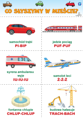 Co słyszymy w mieście: onomatopeje do rozwijania mowy