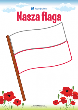 Flaga Polski. Kolorowanka dla dzieci
