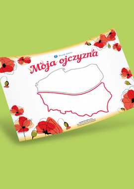 Polska. Prosta kolorowanka dla dzieci w młodszym wieku