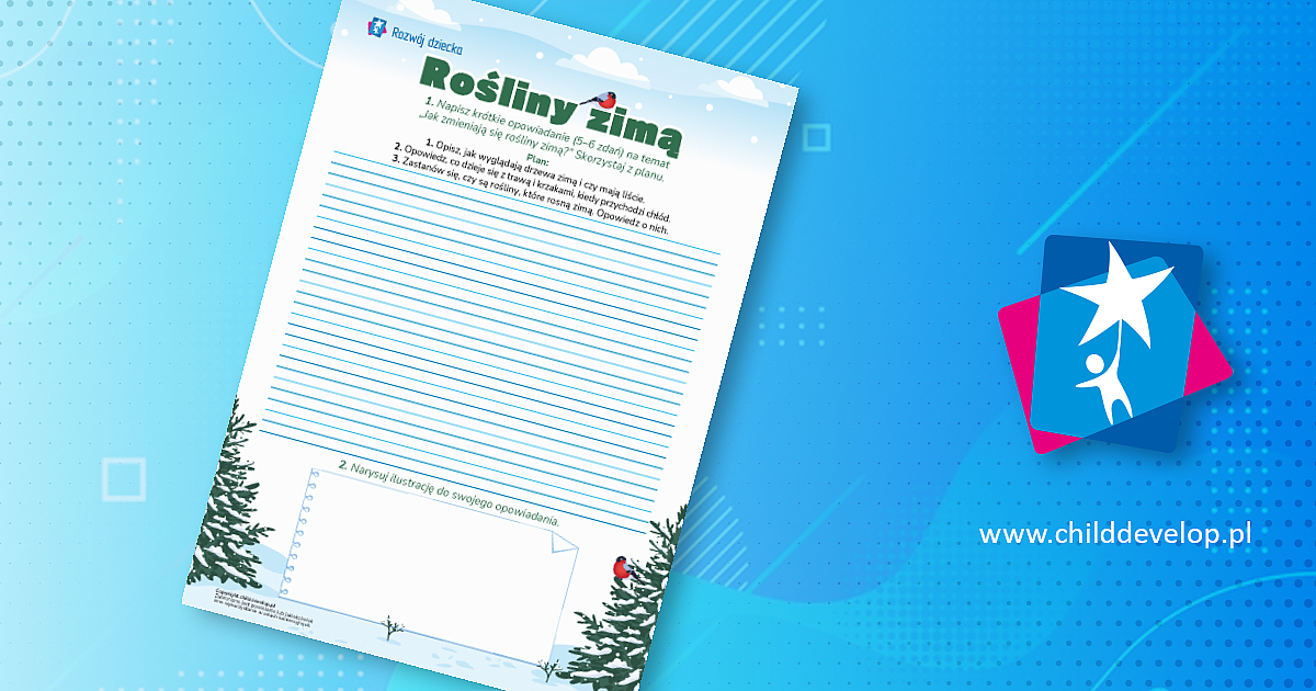 Świat roślin klasa 2. Rośliny zimą – do druku karty pracy Pogoda dla