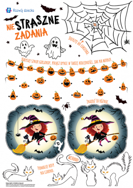 Znajdź różnice, labirynt i inne ciekawe zadania o Halloween