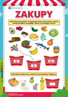 Zakupy: nauka liter i głosek