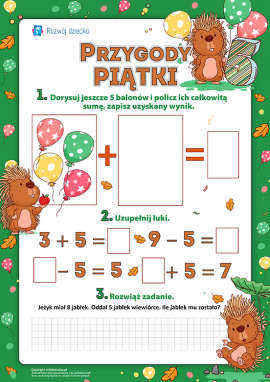 Odkrywamy dodawanie i odejmowanie liczby 5