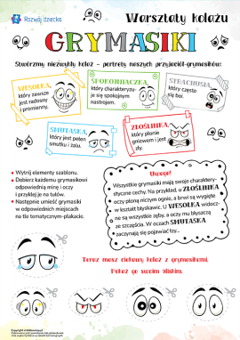 Emocje: praca plastyczna z papieru