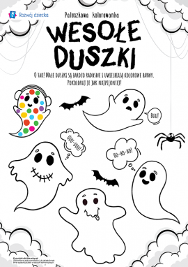 Wesołe duszki: malowanie paluszkami lub patyczkami higienicznymi