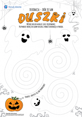 Latające duchy: praca plastyczna – dekoracje na Halloween