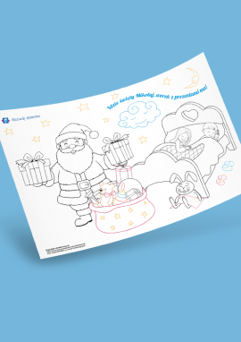 Kolorowanka dla dzieci z okazji mikołajek