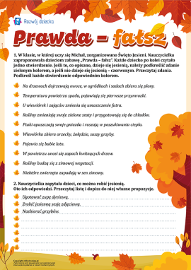 Święto jesieni: podsumowanie wiedzy