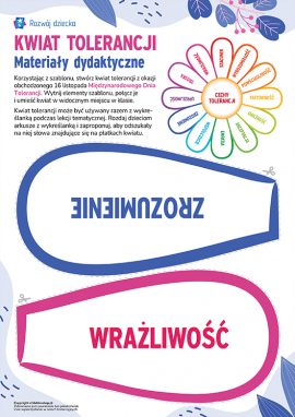 Kwiat tolerancji: materiały dydaktyczne na zajęcia tematyczne z okazji Międzynarodowego Dnia Tolerancji