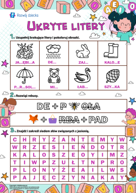 Ukryte litery: słowne łamigłówki