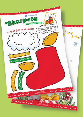 Skarpeta dla Świętego Mikołaja: praca plastyczna z papieru