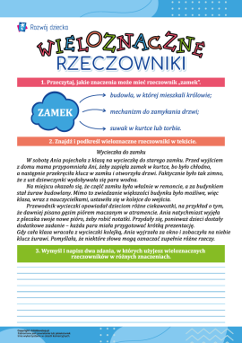 Wieloznaczne rzeczowniki, klasa 2