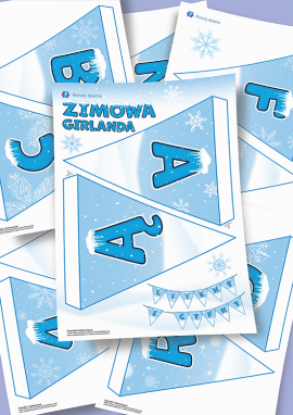 Zimowe litery do dekoracji: girlanda z papieru