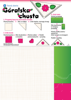 Chusta góralska: szablon do wykonania pracy plastycznej z papieru