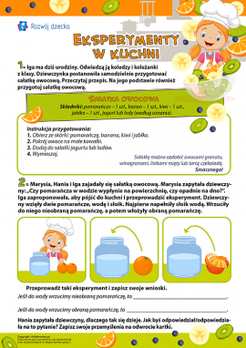 Eksperymenty w kuchni: dlaczego nieobrana pomarańcza nie tonie w wodzie?