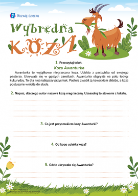 Wybredna koza: czytanie ze zrozumieniem