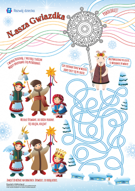 Boże Narodzenie: koloruj, znajdź różnice między obrazkami i przejdź przez labirynt