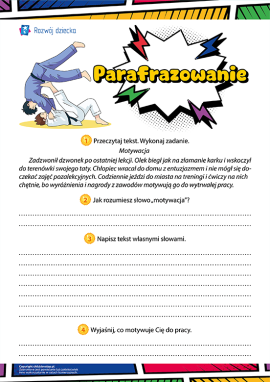 Parafraza: uczymy się opowiadać tekst własnymi słowami