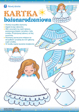 Kartka świąteczna „Anioł” – szablon do samodzielnego wykonania