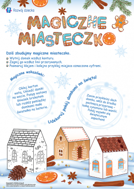 Świąteczna praca plastyczna: szablony do wykonania zimowych domków