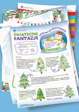 Szablony choinek do prac plastycznych dla dzieci od 2 roku życia