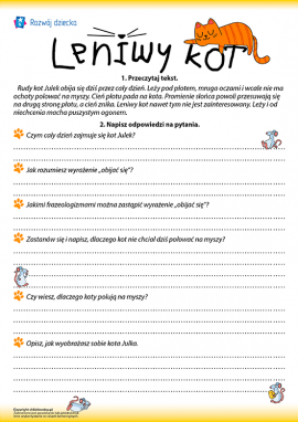 Leniwy kot: rozwijanie myślenia krytycznego