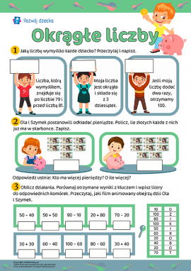 Dodajemy i odejmujemy okrągłe liczby (klasa 1)