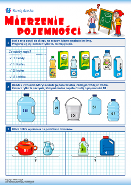 Miary pojemności: uczymy się mierzyć i zapisywać jednostki