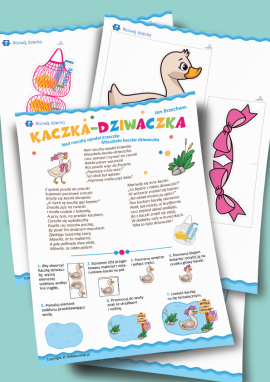 Kaczka-dziwaczka: praca plastyczna inspirowana twórczością Jana Brzechwy