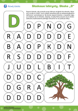 Głoskowy labirynt głoska „D”