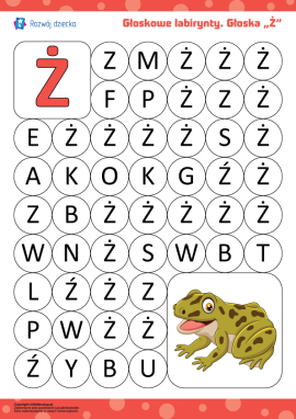 Głoskowy labirynt: głoska „Ż”