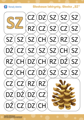 Głoskowy labirynt: głoska „SZ”