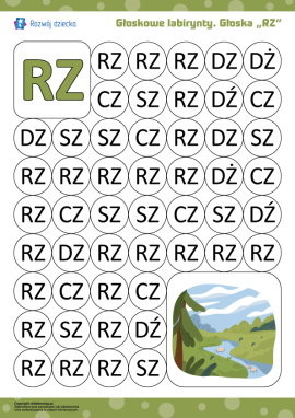 Głoskowy labirynt: głoska „RZ”