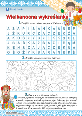 Wielkanocna wykreślanka dla pożytecznego spędzania czasu