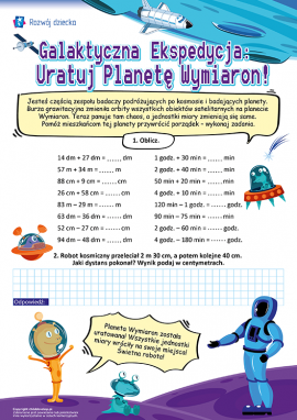 Dodawanie i odejmowanie liczb mianowanych (cm, m, dm, min, godz.)
