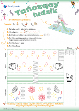 Tańczący ludziki: zrób to sam – papierowa zabawka DIY