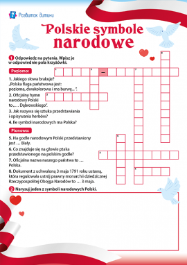 Polskie symbole narodowe: rozwiązujemy krzyżówkę