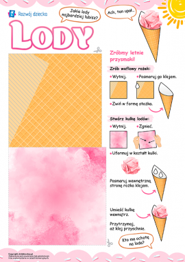 Lody: letnia przestrzenna praca plastyczna-DIY